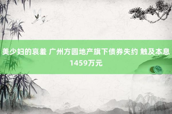 美少妇的哀羞 广州方圆地产旗下债券失约 触及本息1459万元