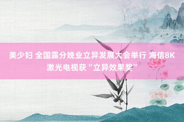 美少妇 全国露分娩业立异发展大会举行 海信8K激光电视获“立异效果奖”