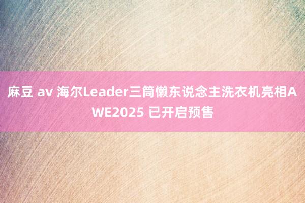 麻豆 av 海尔Leader三筒懒东说念主洗衣机亮相AWE2025 已开启预售