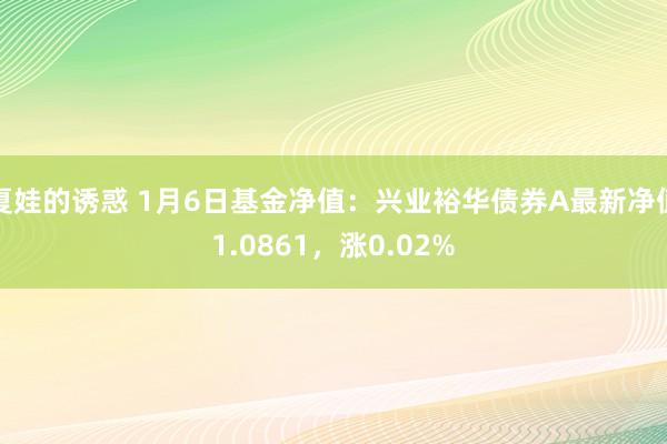夏娃的诱惑 1月6日基金净值：兴业裕华债券A最新净值1.0861，涨0.02%
