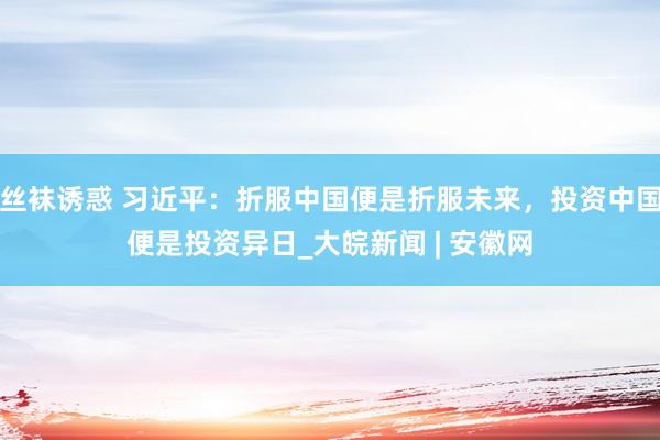 丝袜诱惑 习近平：折服中国便是折服未来，投资中国便是投资异日_大皖新闻 | 安徽网