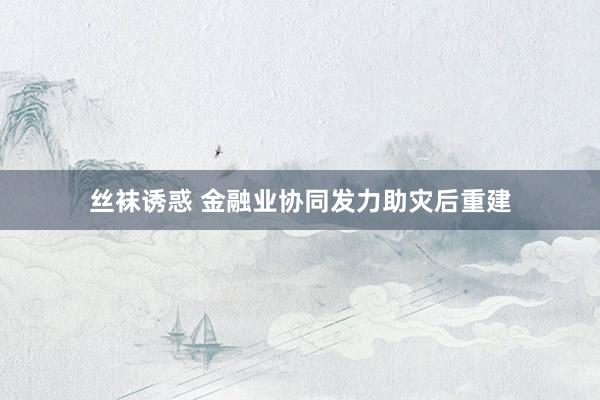丝袜诱惑 金融业协同发力助灾后重建