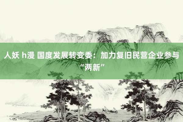 人妖 h漫 国度发展转变委：加力复旧民营企业参与“两新”