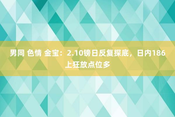 男同 色情 金宝：2.10镑日反复探底，日内186上狂放点位多