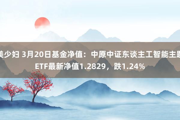 美少妇 3月20日基金净值：中原中证东谈主工智能主题ETF最新净值1.2829，跌1.24%