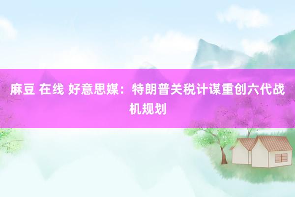 麻豆 在线 好意思媒：特朗普关税计谋重创六代战机规划
