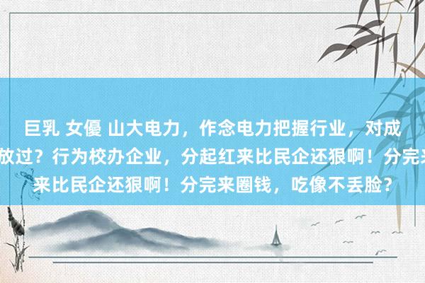 巨乳 女優 山大电力，作念电力把握行业，对成本阛阓的饕鬄大餐不放过？行为校办企业，分起红来比民企还狠啊！分完来圈钱，吃像不丢脸？