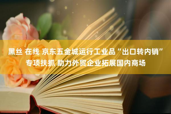 黑丝 在线 京东五金城运行工业品“出口转内销”专项扶抓 助力外贸企业拓展国内商场