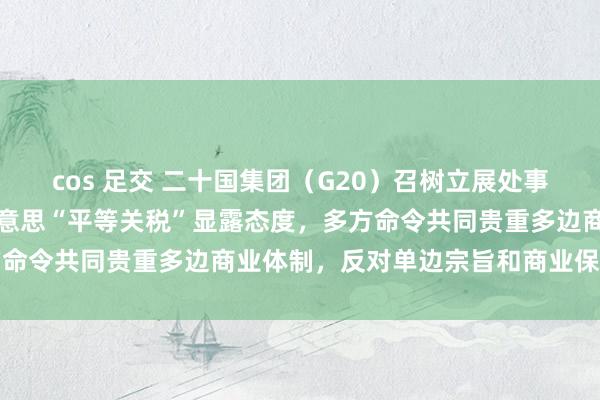 cos 足交 二十国集团（G20）召树立展处事组第二次会议，中方就好意思“平等关税”显露态度，多方命令共同贵重多边商业体制，反对单边宗旨和商业保护宗旨