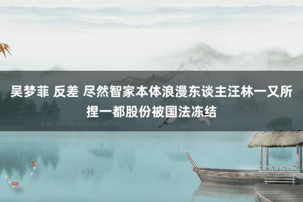 吴梦菲 反差 尽然智家本体浪漫东谈主汪林一又所捏一都股份被国法冻结