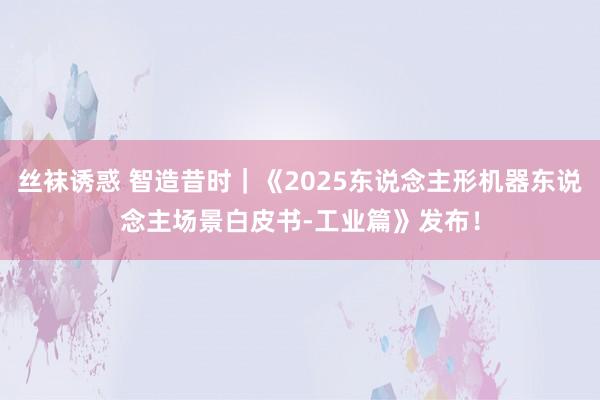 丝袜诱惑 智造昔时｜《2025东说念主形机器东说念主场景白皮书-工业篇》发布！
